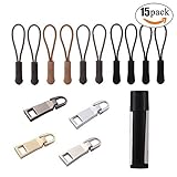 FENGWANGLI 4 colors#5 Zipper Fixer Repair Pull Tab Instant Kit Pants Replacement Molded Slider Fix Nickle ,10pcs Color Zipper Pulls Fits/zipper Fixer1 pcsZipper Ease Lubricant