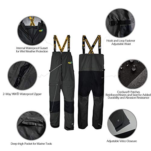 Navis Marine Sailing Jacket with Bib Pants for Men Women Waterproof