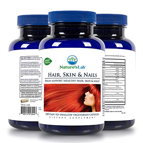 Nature s lab hair, skin and nails capsules, 240 count