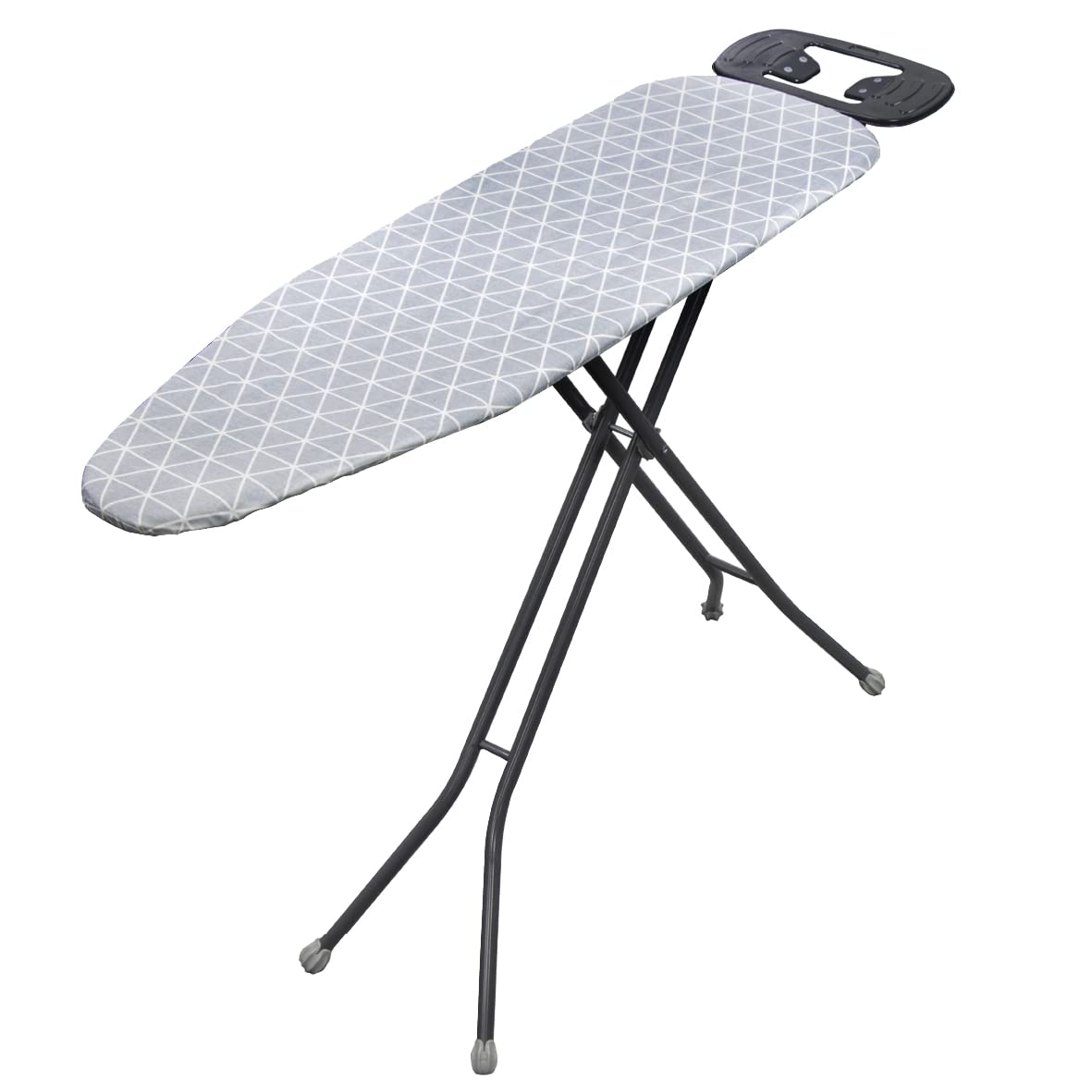 Anika 63579 Ironing Board with Cover and Rest/Adjustable Height 110cm x 33cm / Folds Away Flat/Non-Slip Feet/Compact for Storage