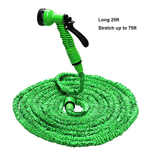 Grelife Garden Hose Expandable Hose 75ft Flexible Water Hose with Extra Strength Fabric and 7 Function Spray Nozzle for Watering, Washing, Cleaning - Thumbnail 2