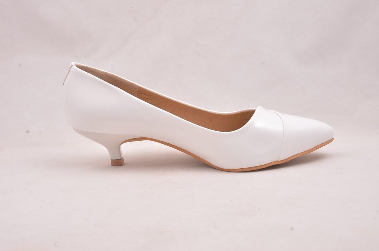white kitten heels amazon