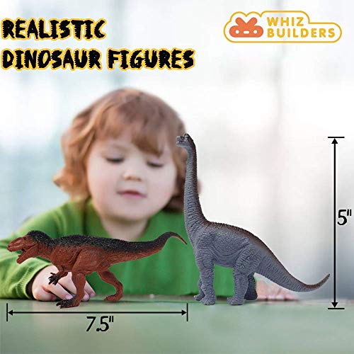 image for WhizBuilders Dinosaur Toys for 6 5 4 3 Year Old Boys Girls Kids , 12pc