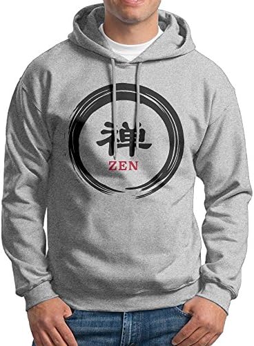 NO2XG Men's Coat,Enso Zen Circle Long Sleeve Hoody For Men