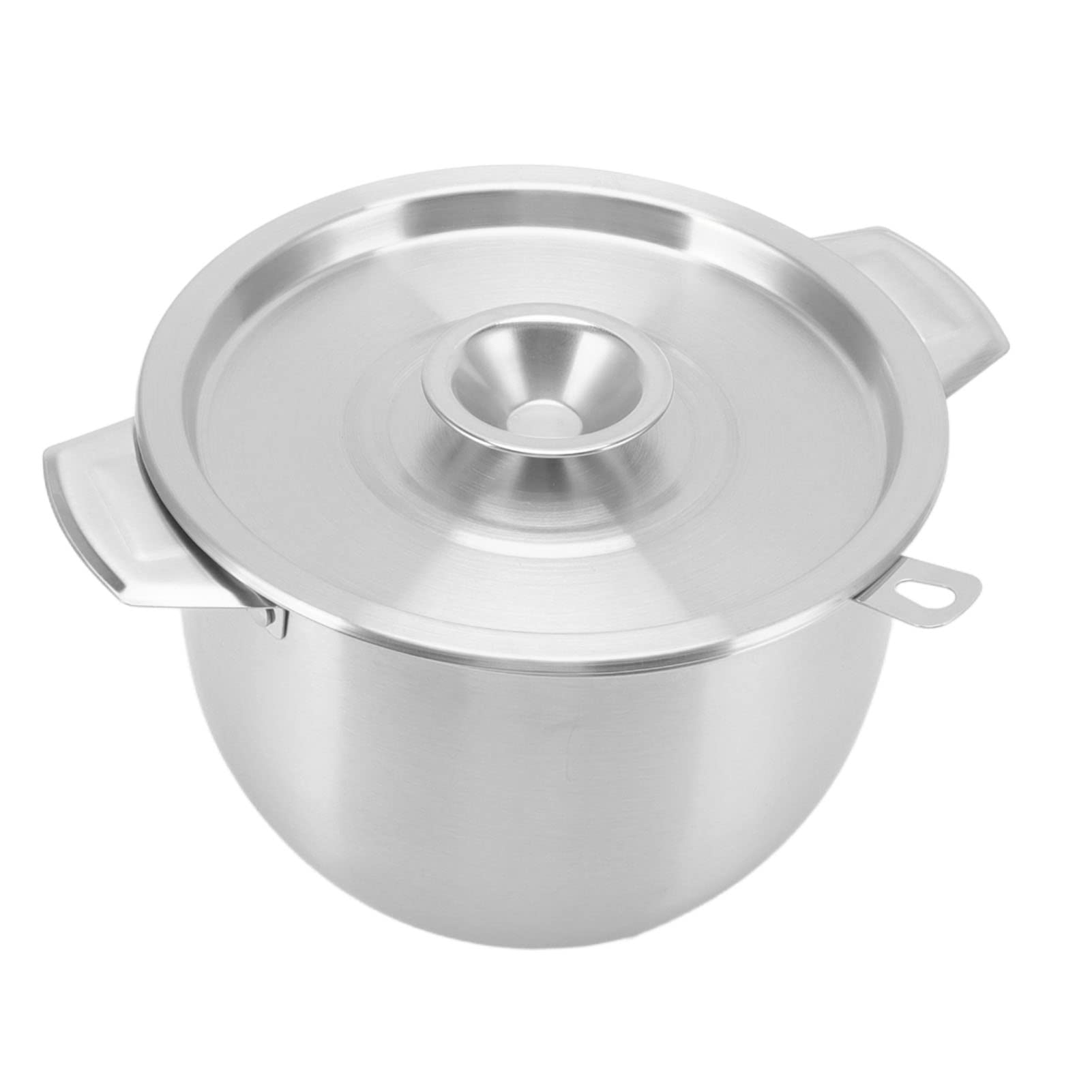 Jeanoko 2.8L Oil Strainer Household Oil Filter Pot Stainless Steel Strainer Storage Tank Kitchen Accessory with Filter Net Lid(Silver)