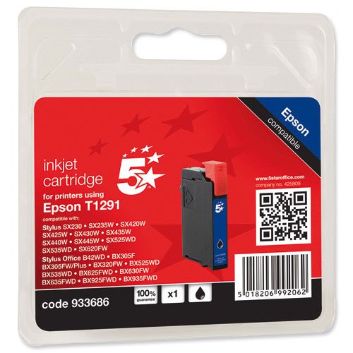 5 Star Ink Cartridge Compatible with Epson T12914011 Inkjet Cartridge - Black