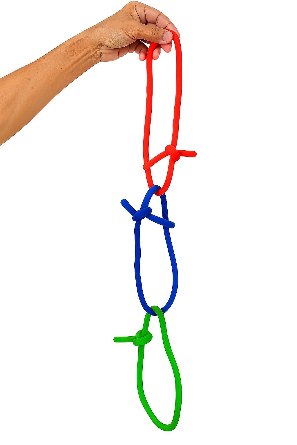 MilesMagic Magician's Deluxe Linking Rope Loops Gimmick | Tie Untie Knots | for Real Close Up Mentalism | Street Magic or Stage Magic Tricks, Made of Wool