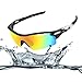 Ewin E11 Polarized Sports Sunglasses with 4 Interchangeable Lenses for Men Women Golf Baseball Volleyball Fishing Cycling Driving Running Glasses, TR90 Unbreakable Frame, Waterproof, Anti-Fog Lens