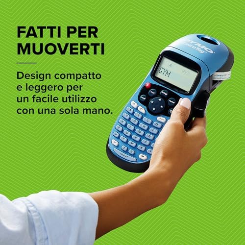 LetraTag LT-100T Etichettatrice | Macchina etichettatrice palmare | Tastiera ABC/Display LCD a 13 caratteri | Ideale per casa o ufficio
