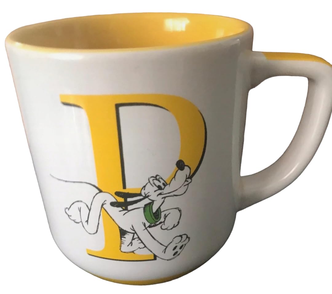 Eeyore Disneyland Paris Alphabet Mug Yellow P for Pluto
