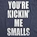 Maternity Kicking Me Smalls Funny T Shirt Pregnancy Announcement Novelty Tee (Heather Navy) - L