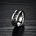 Topick Men's Fashion Black Stainless Steel Wide 8mm Spinner Chain-Shaped Ring (12)