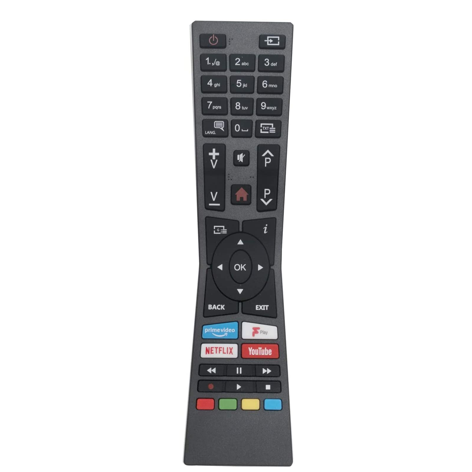 VINABTY Replacement RM-C3338 Remote Control fit for JVC Smart TV JVC 2018 2019 Smart 4K UHD LED LCD TVs with Fplay YouTube Netflix Buttons LT-24C680 LT-24C685 LT-32C695 LT-32C795