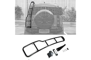 FENQING-Y Black Aluminium Rear Access Ladder Rack Roof Step Ladder Fit for Land Rover Defender 110 90 130 2020 2021 2022 2023 2024
