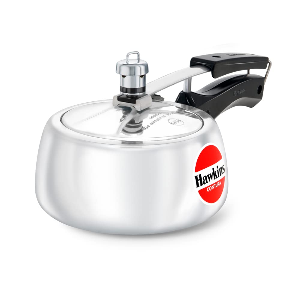 HAWKINS HC15 Contura 1.5-Liter Pressure Cooker, Small, Aluminum, Silver