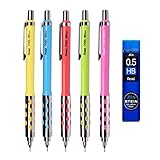 Pentel Automatic Mechanical Pencil P365-spx 0.5mm Anti-slip Grip Metal (Pack of 5 Pencil)