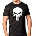 The Punisher Movie Logo Mens T-Shirt XL Black + Collar shirt stay Included