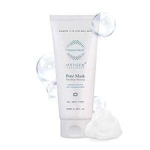 Oxygen Bubble Facial Mask for deep pore cleansing, OxygenCeuticals Pore Mask, 200 ML/6.76 oz, Oxygen Bubbles Foaming wash for oily skin, combination skin, sensitive skin, dry skin