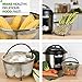PerfeCome Steamer Basket 6 Qt for Pressure Cooker, Compatible with Instant Pot 6 & 8 Quart, Ninja Foodi & Other | Vegetable & Egg Stainless Steel Mesh Insert with Silicone Handle & Non-Slip Legs