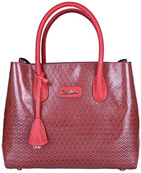 Ebelloca new carbon fiber cloth leather fashion handbag red carbon fiber bag
