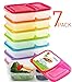 Meal Prep Containers 7 Pack,Bento Lunch Boxes - 2 Compartment Food Storage Container with Lids,Portion Control,Microwave,Dishwasher,Freezer Safe