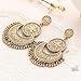 RINHOO Vintage Bohemian Ethnic Gypsy Tassel Large Flower Punk Pearls Drop Dangle Earrings Women Girls Jewelry (Gold)