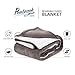 Pembrook Super Soft and Warm Reversible Plush Coral Micro with Sherpa Shearling Lining, (51 X 63 inches) Fleece Blanket, Gray