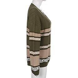Striped Sweater Women Y2k Patchwork Vintage Casual