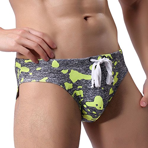 Afco Men's Swimming Briefs,Camouflage Swimwear Pants Shorts Boxers Underwear Trunks Swimsuits Size L (Pink) - Thumbnail 5