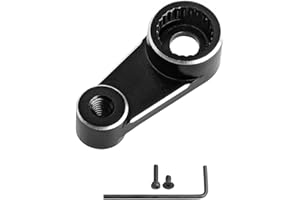 HobbyPark Aluminum Metal Servo Horn Arm for 1/18 Traxxas TRX4M TRX4MT Stock Servo Motor Upgrades Parts (Black)