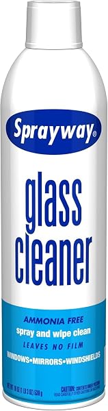 SPRAYWAY GLASS CLEANER WITH FOAMING SPRAY FOR A STREAK-FREE SHINE FOR HOME AND AUTOMOTIVE USE, 19 OZ., PACK OF 6