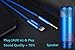 [Upgraded] Lightning to 3.5mm Male Aux Stereo Audio Cable, Compatible with iOS 11 or Above, iPhone 7 / 7P / 8 / 8P / X or Any Lightning Port to Car Stereo Speakers or Headphone Audio Jack (Blue)