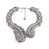 Kaariag Punkin® Crystal Vintage Style Feather Choker Necklace