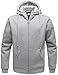 Wantdo Men's Warm Sweatshirt Sherpa Lined Hooded Cotton Fleece Slim Hoodie Jacket