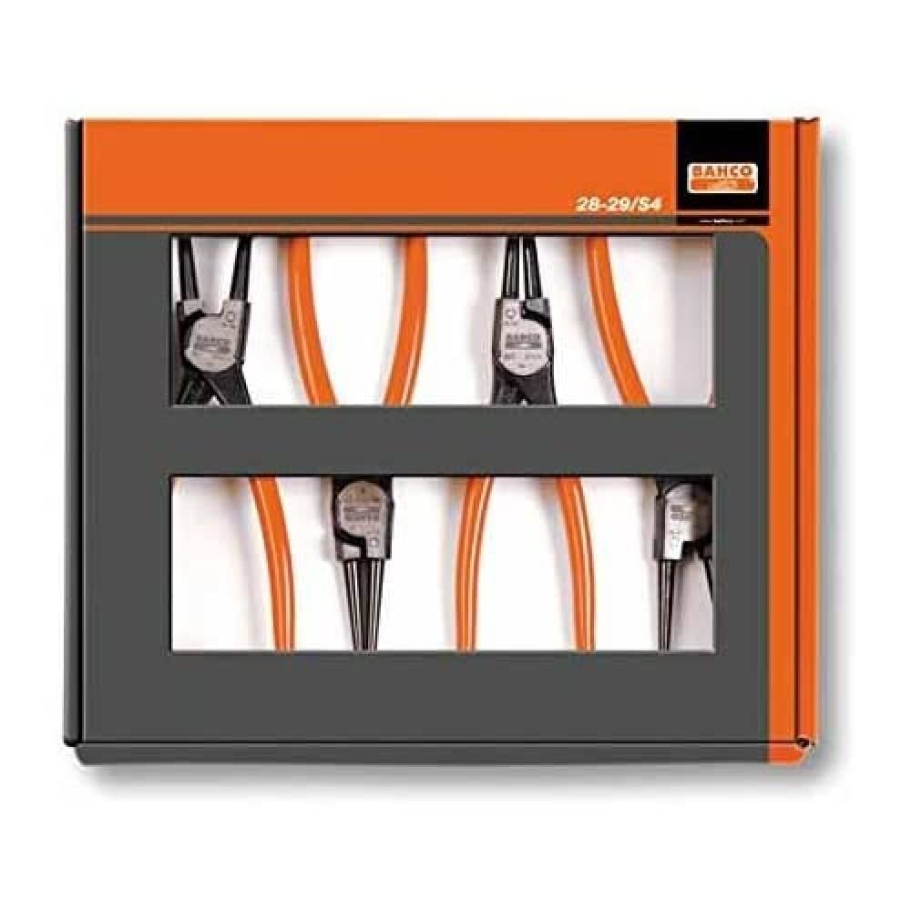 Bahco 28-29/S4 Circlip Pliers Set, Multi-Colour, Set of 4 Piece