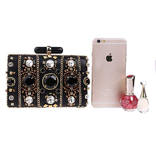 YOUTO Evening Party Clutch Bags Night Party Bags Square Rhinestones Women's Clutches Evening Bag Clutch Purse Bags Special Occasion Evening Handbags Evening Clutches Purses - Thumbnail 3