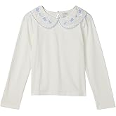 Janie and Jack Girls Eyelet Collar Top (Toddler/Little Kid/Big Kid)