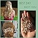 FAYBOX Wedding Bridal Golden Floral Hair Clips With Bling Rhinestone Prom Accessories Decoration D