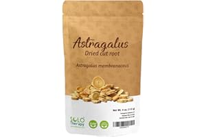 SOLO THERAPY Astragalus Root 4 oz., Resealable Bag, Astragalus membranaceus, Astragalus Tea, Astragalus Dried Cut Root, Premium Quality, 100% Natural
