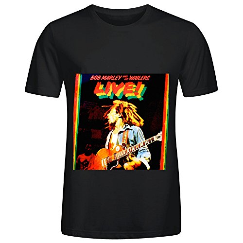 Bob Marley Live 80s Men O Neck Diy Shirts Black