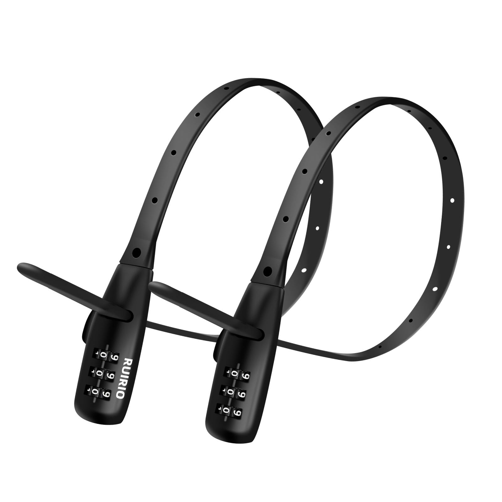 Photo 1 of Zip Tie Lock Adjustable Cable Lock for Kids Bike, Fridge, Scooter, Bike Rack, Cabinets, Drawers, Gates, Fences, Helmet,Toolboxes, Lightweight Bicycle Lock, 2 Pack (Black)