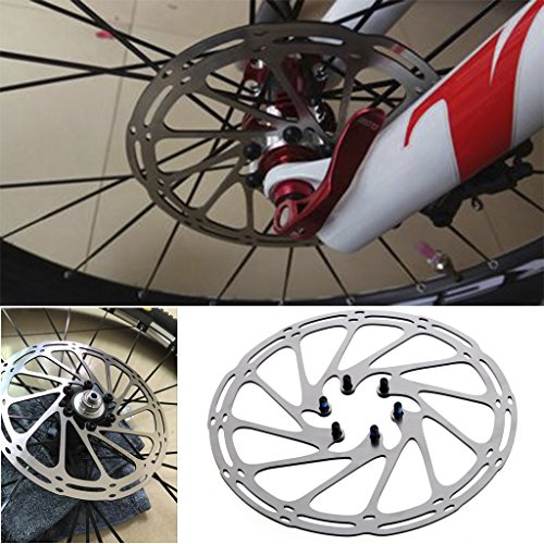 Stainless 180mm with 6 Bolts Brake Disc Rotors for Road Mountain Bicycle Bike Cycling MTB