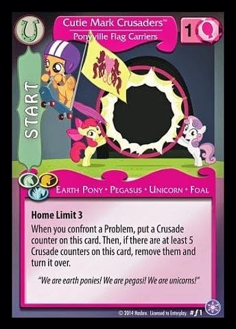 Amazon My Littleポニーccg キューティーマークcrusaders Ponyvilleフラグキャリア F1 The Crystalゲーム トレカ 通販
