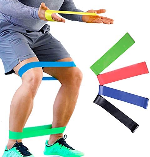 NIRVA WITH DEVICE OF WOMEN PICTURE Resistance Bands Fitness Equipment Latex Gym Strength Training Power Bands Rubber Loops Strap Fitness Set of 5