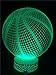 AZALCO 3D Illusion LED Night Lamp Basketball with Built-in Battery and Remote Control 7+16color Change