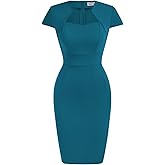 Grace Karin Womens 50s 60s Vintage Pencil Dress Bodycon Cap Sleeve Dress
