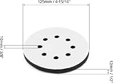 QWORK 2Pcs Soft Sponge Interface Pad 125mm 8 Holes for Eccentric Sanders view 6