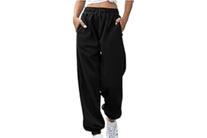 Womens Sweatpants Baggy High Waisted Joggers Casual Workout Gym Lounge Athletic Cinch Bottom Track Pants with Pockets