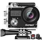 AKASO Brave 4 4K 20MP WiFi Action Camera Ultra HD with EIS 30m Underwater Waterproof Camera Remote Control 5X Zoom Underwater Camcorder with 2 Batteries and Helmet Accessories Kit