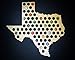 Texas Beer Cap Map TX - Authentic Maple Wood - Skyline Workshop - Easy to Hang - Great Christmas gift